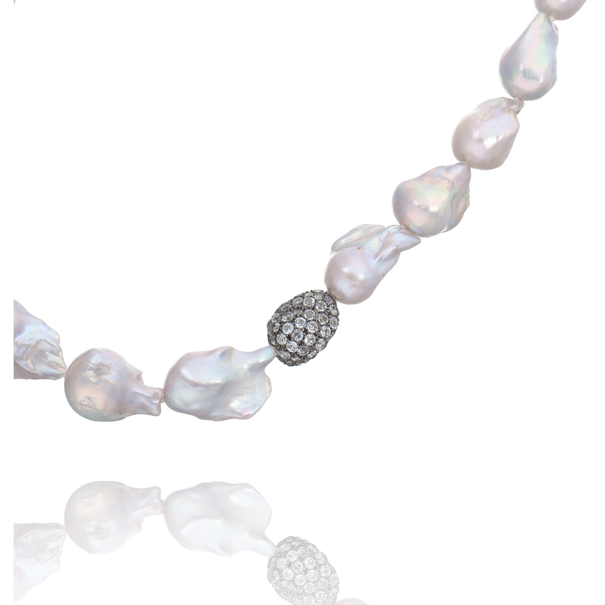 Collana Perle Scaramazze Barocche 13/16mm - Fermoir Argenté - Longueur 103 Cm - Perles Cultivées - Neuf